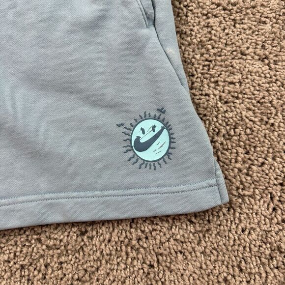 Nike Shorts Girls Large Blue French Terry Sun Club Activewear Running Kids - Picture 3 of 16